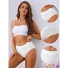 Allegra K Women's Mid-Waisted Full Coverage Tummy Control Cotton Briefs - 3 of 4