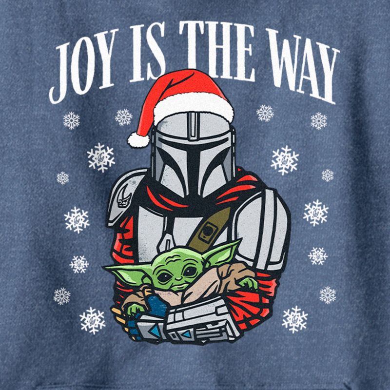 Boy's Star Wars: The Mandalorian Christmas Grogu and Din Djarin Joy is the Way T-Shirt, 2 of 5