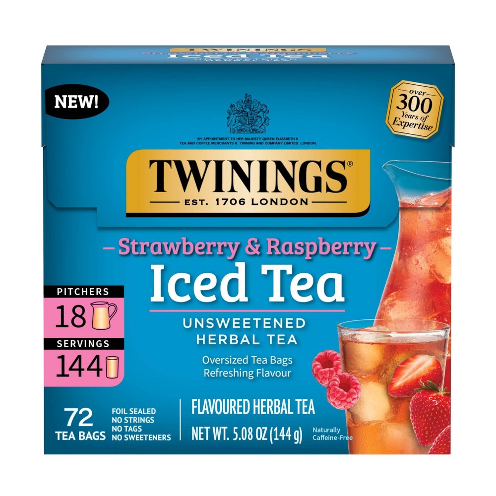 Twinings Strawberry & Raspberry Decaffeinated Iced Tea 72ct/5.08oz
