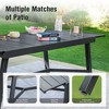 Captiva Designs 9pc Patio Dining Set with Slat-top Adjustable Steel Rectangle Table & Steel Stackable Chairs - 4 of 4