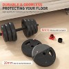 Adjustable Dumbbells,80lbs Free Weights Dumbbells Convertible 2 or 3 in 1 Set Used as Barbell, Kettlebells, A Pair of Lightweight for Home Gym - 3 of 4
