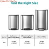 Kitchen 3.2 Gallon/12 L/8 Gallon/30 L Trash Can, Stainless Steel Trash Can w/ Soft-Close Lid & Removable Inner Basket, Rectangular Garbage Can - 4 of 4