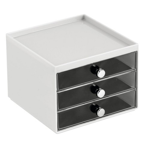 mDesign Plastic Jewelry Box, 3 Removable Storage Organizer Trays - image 1 of 4