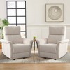Small Manual Recliner Chair for Adults with Fabric Upholstery, Rocker Recliner Chair for Nursery, Single Recliner Sofa for Small Spaces-Koiai - 2 of 4