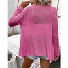 Coolmee Women's Long Sleeve Open Front Cardigan Casual Lightweight Drape Cozy Knit Sweaters Cover Up Shrugs - 3 of 4