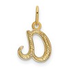 Black Bow Jewelry 14k Yellow Gold, Claire Collection Mini Lower Case Initial A Charm - 3 of 4