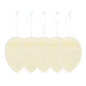 Unique Bargains Teardrop-shaped Compressed Facial Sponge 5 Pcs - 1 of 4
