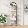 71" Arched 5-Tier Bookshelf with Metal Frame, Freestanding Open Bookcase and Plant Stand for Home and Office - 3 of 4