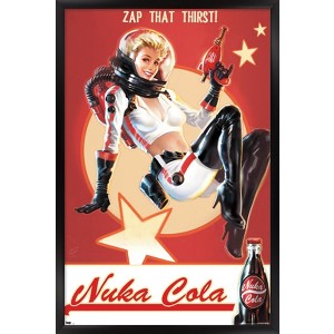 Trends International Fallout 4 - Nuka Cola - Zap That Thirst! Framed Wall Poster Prints - 1 of 4