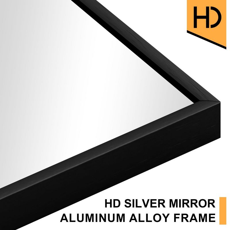 Neutypechic Metal Framed Rectangle Full Length Mirror Leaning Mirror, 4 of 7