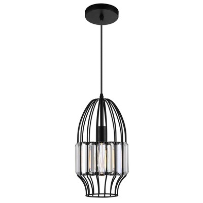 CWI Lighting Alethia 1 Light Down Mini Pendant With Black Finish