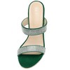 Allegra K Women's Open Toe Stiletto Heel Rhinestone Mules Sandals - 4 of 4