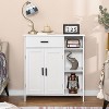 Dcolora Bathroom Cabinet, Floor Storage Cabinet with Doors and Shelves, Coffee Bar Cabinets with Drawer - 2 of 4