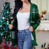 Women's Christmas Cardigan - Festive Knit Open Front Sweater with Holiday Patterns, Soft Long Sleeve Cozy Wrap for Xmas Party - 3 of 4