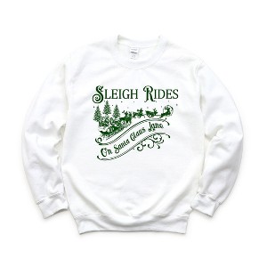 Simply Sage Market Women's Graphic Sweatshirt Sleigh Rides On Santa Claus Lane - 1 of 2