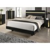 TiramisuBest Modern White 3pc Bedroom Set Queen Size Bed w LED 2x Nightstands Mattress Ready Furniture Acrylic Trim - 2 of 4