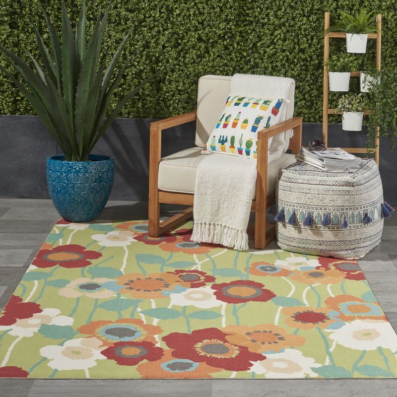 Waverly Sun & Shade "Pic-A-Poppy" Bluebell Indoor/Outdoor Area Rug by Nourison, 6 of 13