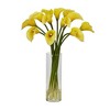 HomeStock Mini Calla Lily Silk Flower Arrangement - 3 of 4