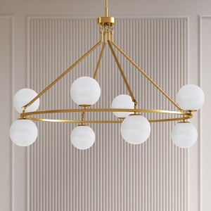 Maxax 8-Light Gold Globe Chandelier,  Modern Glam Ceiling Lighting for Living Room Dining Room Bedroom - 1 of 4