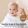 Baby Hair Brush and Comb Set, Oval Wooden Baby Brush Set for Newborns, Infant, Toddler Grooming Kit - 3 of 4