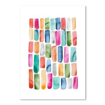 Americanflat Modern Abstract Colorful Brushstrokes By Lisa Nohren Poster