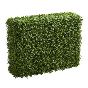 39" Boxwood Artificial Hedge - Nearly Natural: Faux Plant Divider, Mid-Century Modern Decor, Indoor/Outdoor Use - 1 of 3