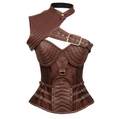 Women's Wo's Steampunk Shoulder Armor Corset - Western F.a.s.h.i.o.n