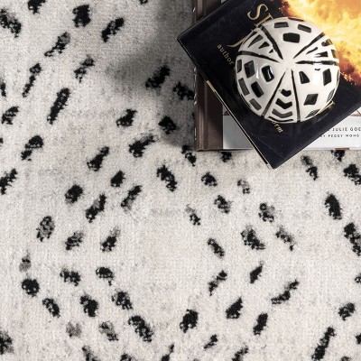 Gray Rectangular Stain-Resistant Synthetic Area Rug 5' x 8'