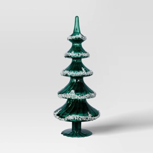 14.75" Christmas Glass Tree Green - Wondershop™ - 1 of 3