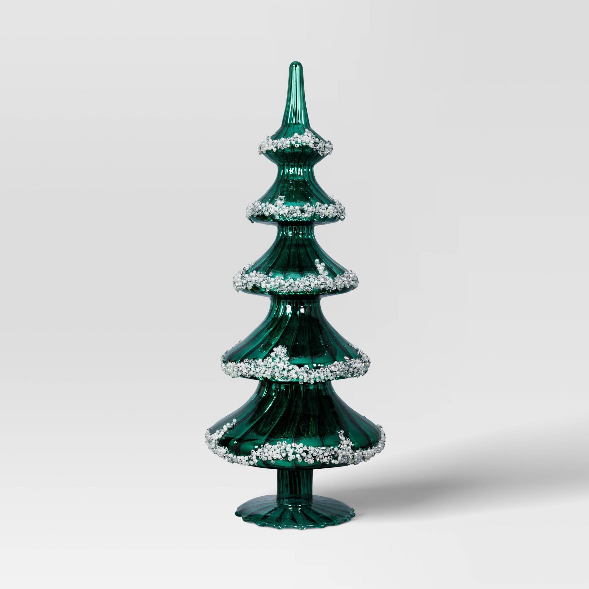 14.75" Christmas Glass Tree Green - Wondershop™