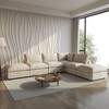 Cloud Sectional Couches for Living Room,134" Convertible L Shaped Couch With Ottoman, 6 Seater Modular Sectional Sofa,Deep Seater Furniture Sets - 2 of 4