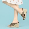 Allegra K Women's Espadrilles Wedges Slide Wedge Sandals - 2 of 4