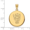 Black Bow Jewelry 10k Yellow Gold North Carolina State Wolfpack NCAA Large Pendant - 2 of 3