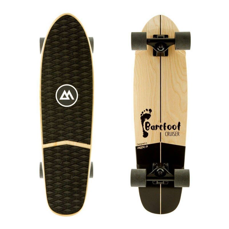 Magneto Boards 27.5&#34; Barefoot Cruiser Skateboard - Black/Brown, 4 of 9