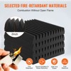 VEVOR Acoustic Foam Panels, 50 Pack 12 x 12 x 2 inches,High Density Soundproof Wall Panels,Fire-Resistant Acoustic Panels,Sound Absorbing Panels,Black - 4 of 4
