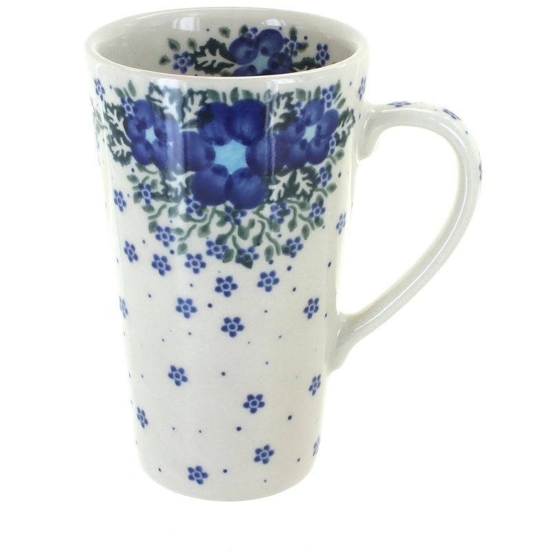 Blue Rose Polish Pottery 468 Vena Large Coffee Mug, 1 of 2