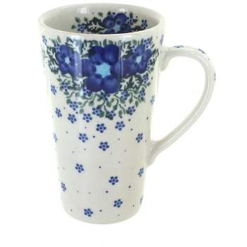 Blue Rose Polish Pottery 468 Vena Large Coffee Mug
