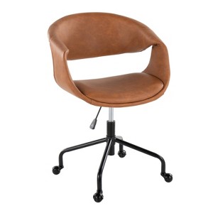 LumiSource Curvo Upholstered 4-Stars Task Chair PU - 1 of 4
