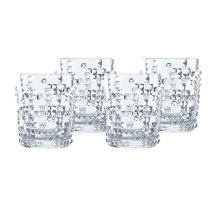 Nachtmann Punk 12 Oz Whiskey Tumblers (Set of 4), Crystal Glasses for Scotch, Bourbon, Cocktails, Liquor - Modern & Edgy Drinking Glasses - 1 of 4