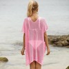 Womens Knit Swimsuit Cover Up Lace Up Beach Cover Up Dress - 2 of 3