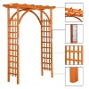 Yaheetech 7FT Wooden Garden Arbor, Natural Wood Brown - 4 of 4