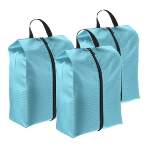 Unique Bargains Nylon Waterproof Portable Lightweight Shoe Bags for Travel 3 Pcs - 1 of 4