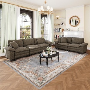 Captiva Designs 2-Piece Cloud Modular Sectional Sofa Set, 5-Seater Couch for Living Room - 1 of 4