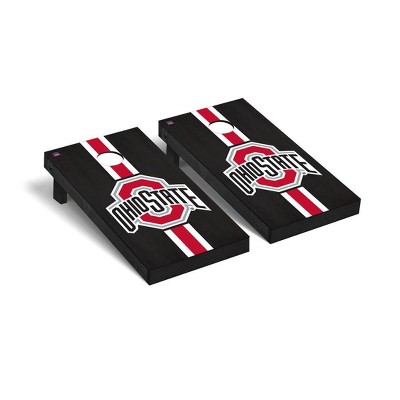 NCAA Ohio State Buckeyes Premium Cornhole Board Onyx Stained Stripe Version