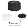 Cosmopolitan Astra Collection 23 Inch Fire Pit with Push Button Spark Ignition and Rain Cover for Patio, Lawn, and Garden, Dark Gray - 3 of 4
