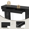 GlasFlength Console Table, Farmhouse Style Console Table with Two Drawers for Entryway, Hallway, Living Room, Black, 51.9"*13.8"*30" - 2 of 4