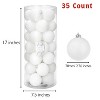 Every Day is Christmas 35ct 2.76"/70mm Shatterproof Round Christmas Tree Ornament Set, Merry Christmas Balls Ornaments with Hooks - 2 of 4