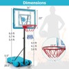 Safstar Pool Basketball Hoop 3.8-4.4 FT Adjustable Poolside Basketball Goal System - 2 of 4