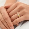 Pompeii3 3/8Ct Fancy Yellow Pear & Marquise Shape Diamond Ring Yellow Gold Lab Created - 4 of 4