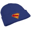 Superman 2025 Shield Embroidery Knit Beanie for Men and Women, Royal - 4 of 4